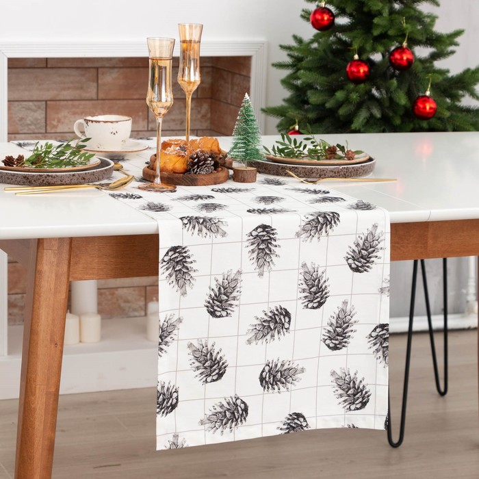 Дорожка "Этель" Merry Christmas  40*146 см, 100% хлопок, саржа 190 г/м2